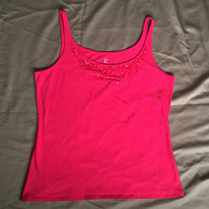 NWT New York & Company Beaded Sequin Tank Large